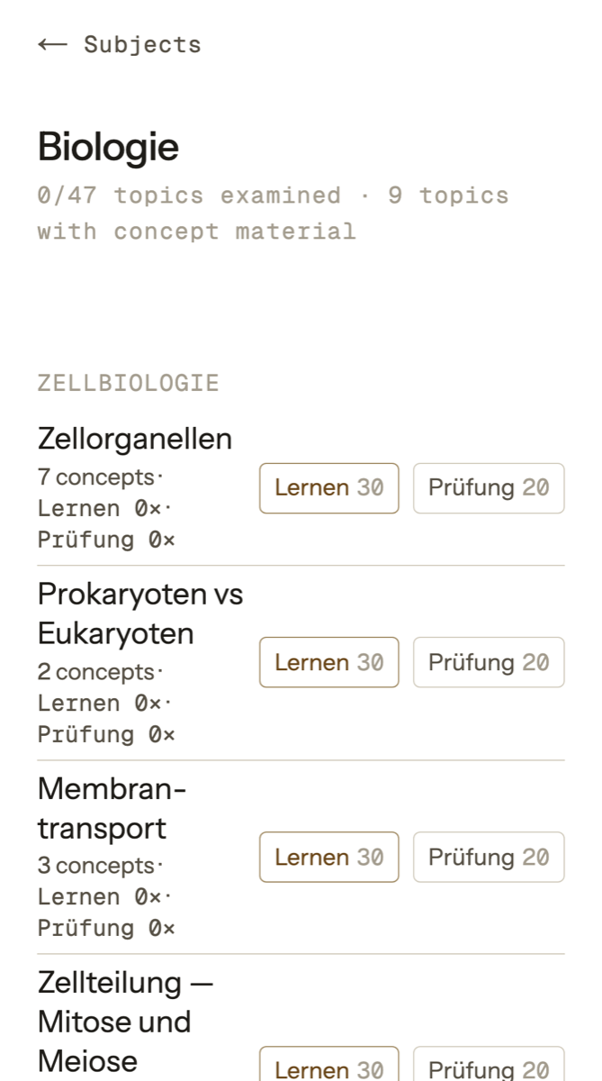 MAX app: biology syllabus